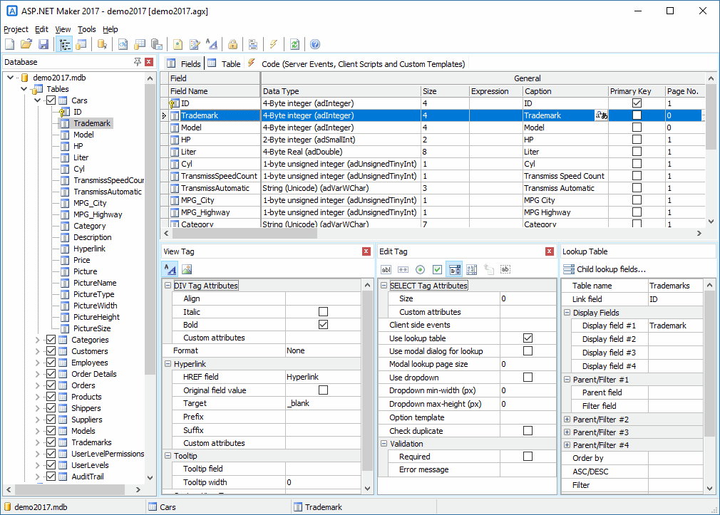 ASP.NET Maker - Generate ASP.NET 2.0 scripts from database.