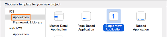 Xcode IOS Application templates